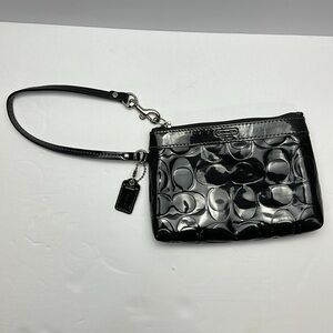 Coach black wristlet